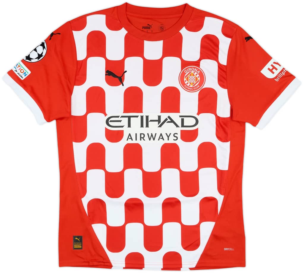 2024-25 Girona Match Issue Champions League Home Shirt Jastin #31