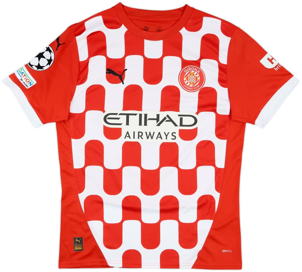 2024-25 Girona Match Issue Champions League Home Shirt Miguel #3