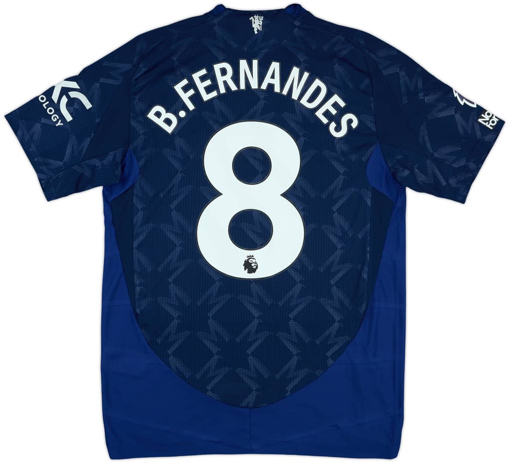 2024-25 Manchester United Match Issue Away Shirt B. Fernandes #8