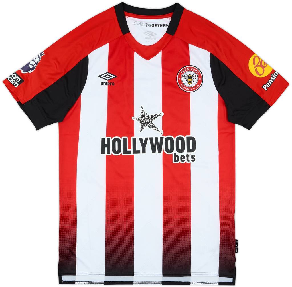 2024-25 Brentford Match Issue Home Shirt Mbeumo #19
