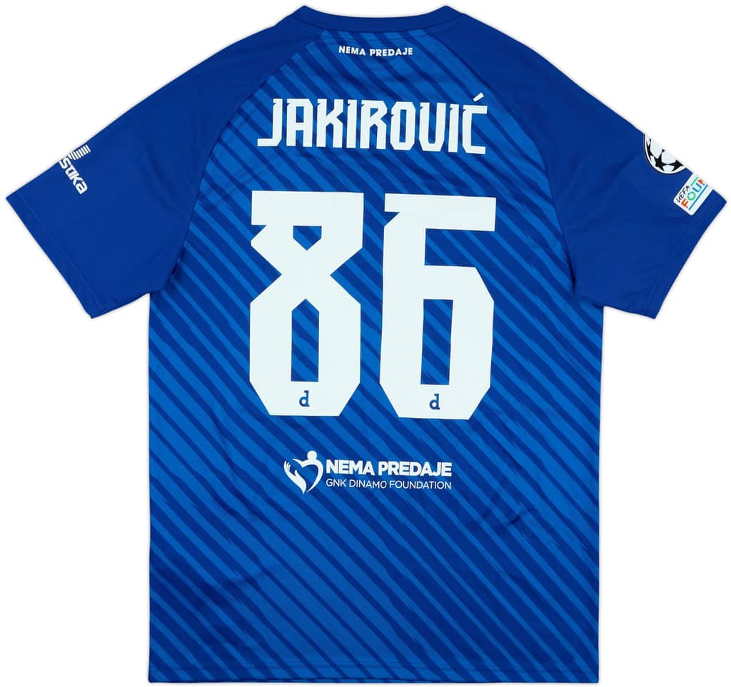 2024-25 Dinamo Zagreb Match Issue Champions League Home Shirt Jakirovic #86