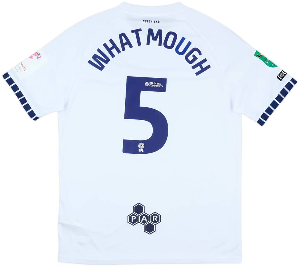 2024-25 Preston North End Match Issue Carabao Cup Home Shirt Whatmough #5