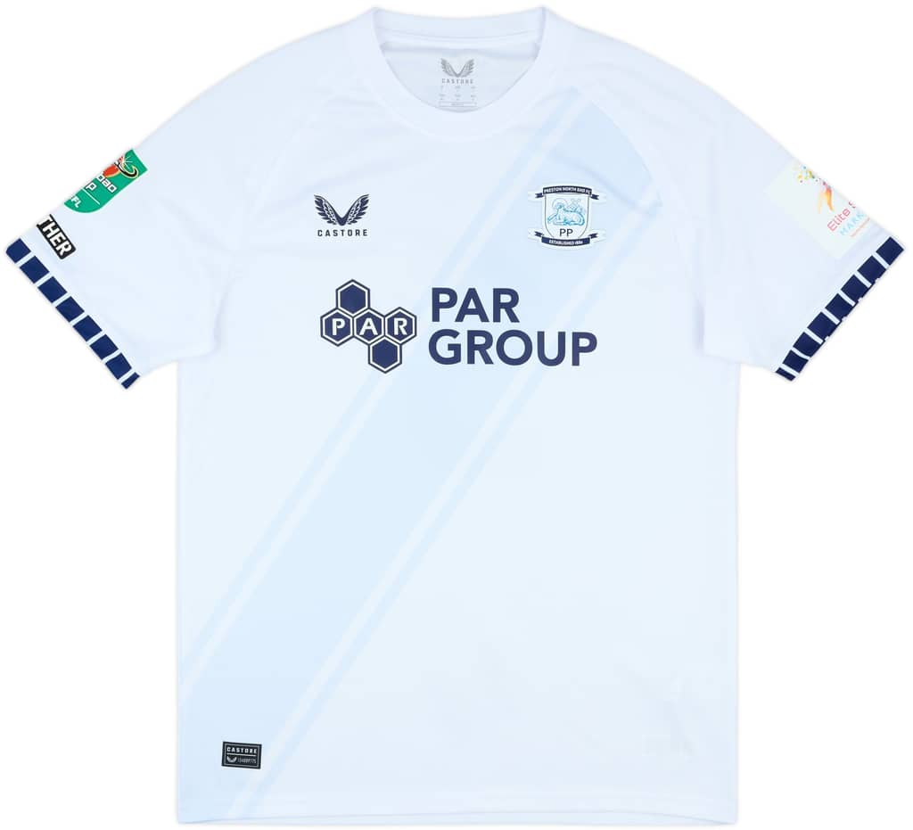 2024-25 Preston North End Match Issue Carabao Cup Home Shirt Whatmough #5