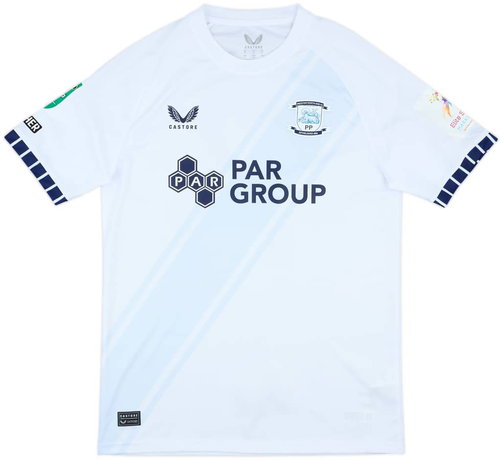 2024-25 Preston North End Match Issue Carabao Cup Home Shirt Potts #44