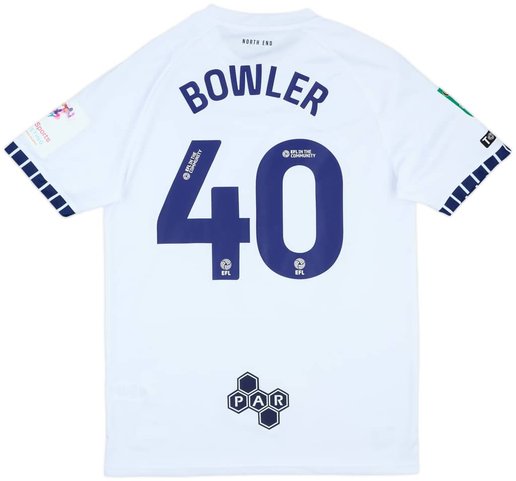 2024-25 Preston North End Match Issue Carabao Cup Home Shirt Bowler #40