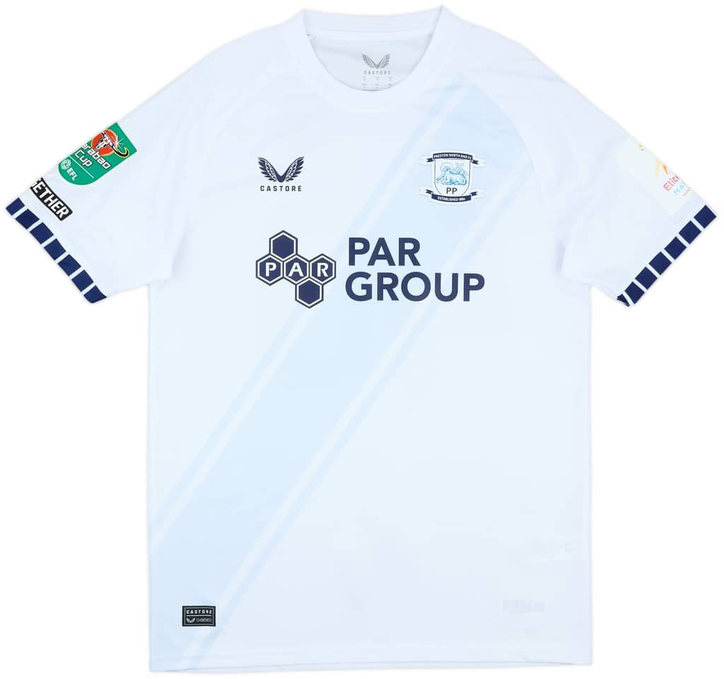 2024-25 Preston North End Match Issue Carabao Cup Home Shirt Bowler #40