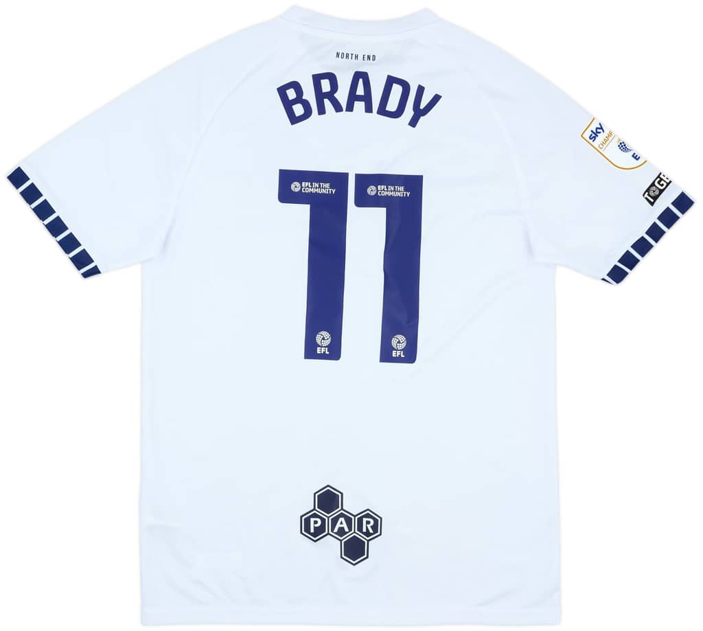 2024-25 Preston North End Match Issue Home Shirt Brady #11