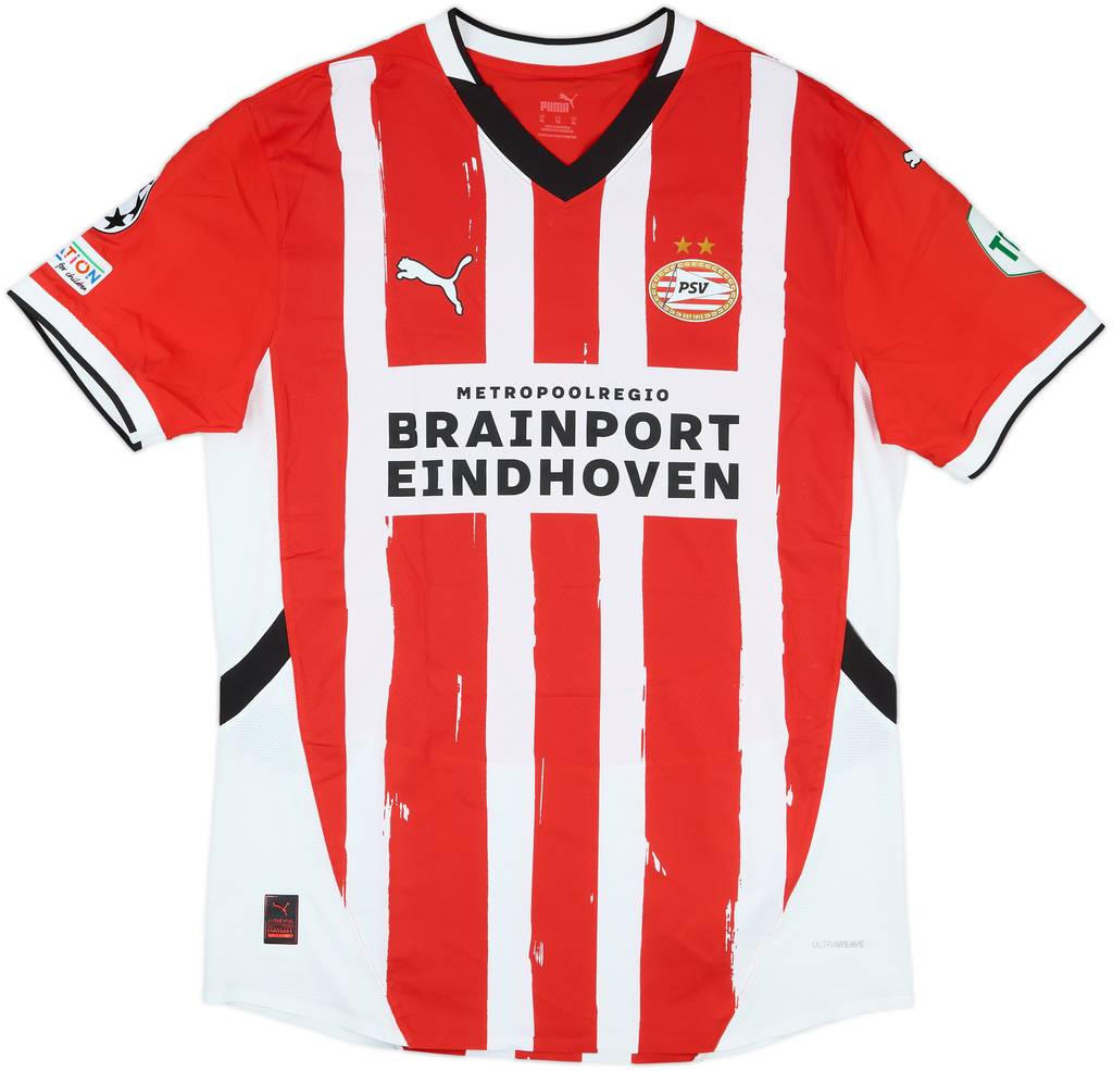 2024-25 PSV Match Issue Champions League Home Shirt Saibari #34