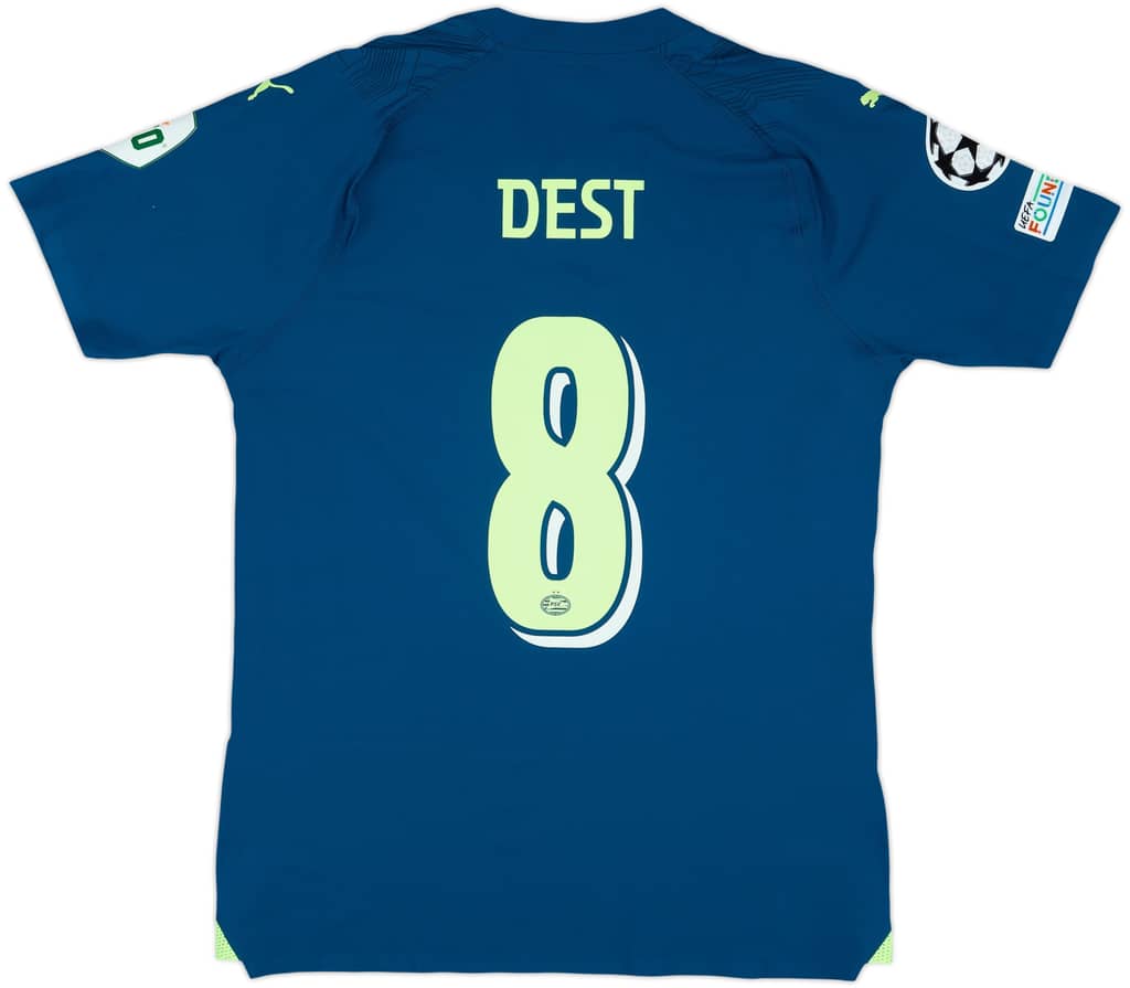 2023-24 PSV Match Issue Champions League Third Shirt Dest #8