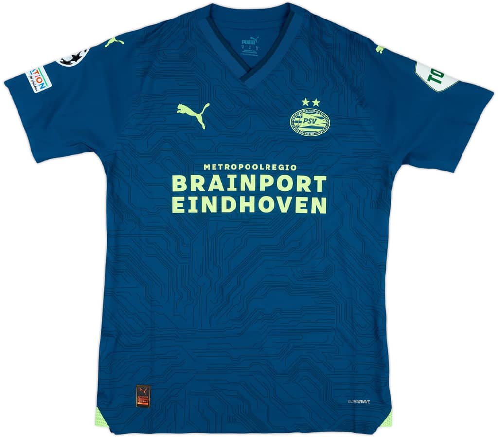 2023-24 PSV Match Issue Champions League Third Shirt Dest #8