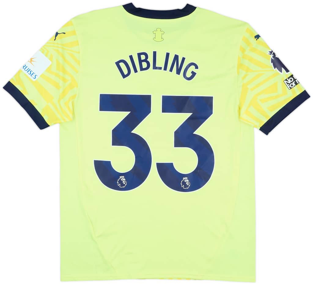 2024-25 Southampton Match Issue Away Shirt Dibling #33