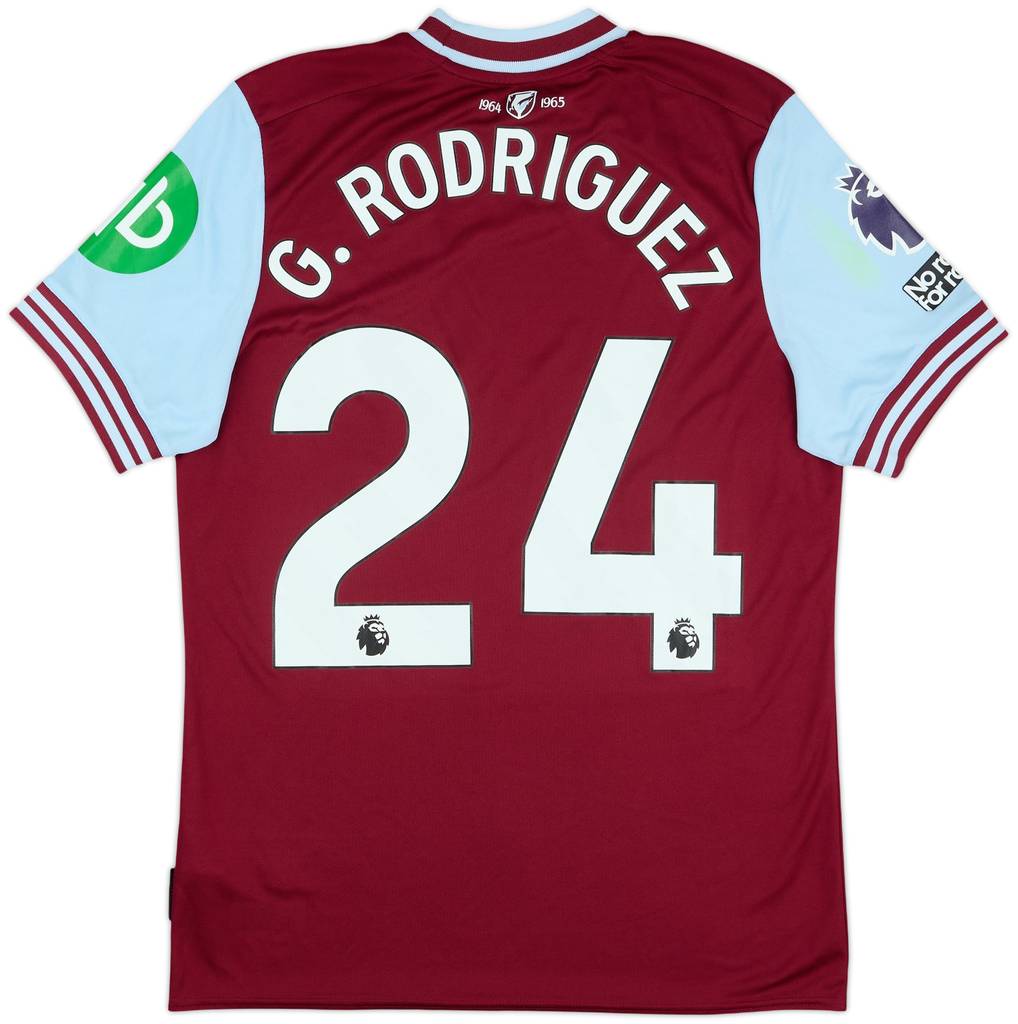 2024-25 West Ham Match Issue Home Shirt G. Rodriguez #24