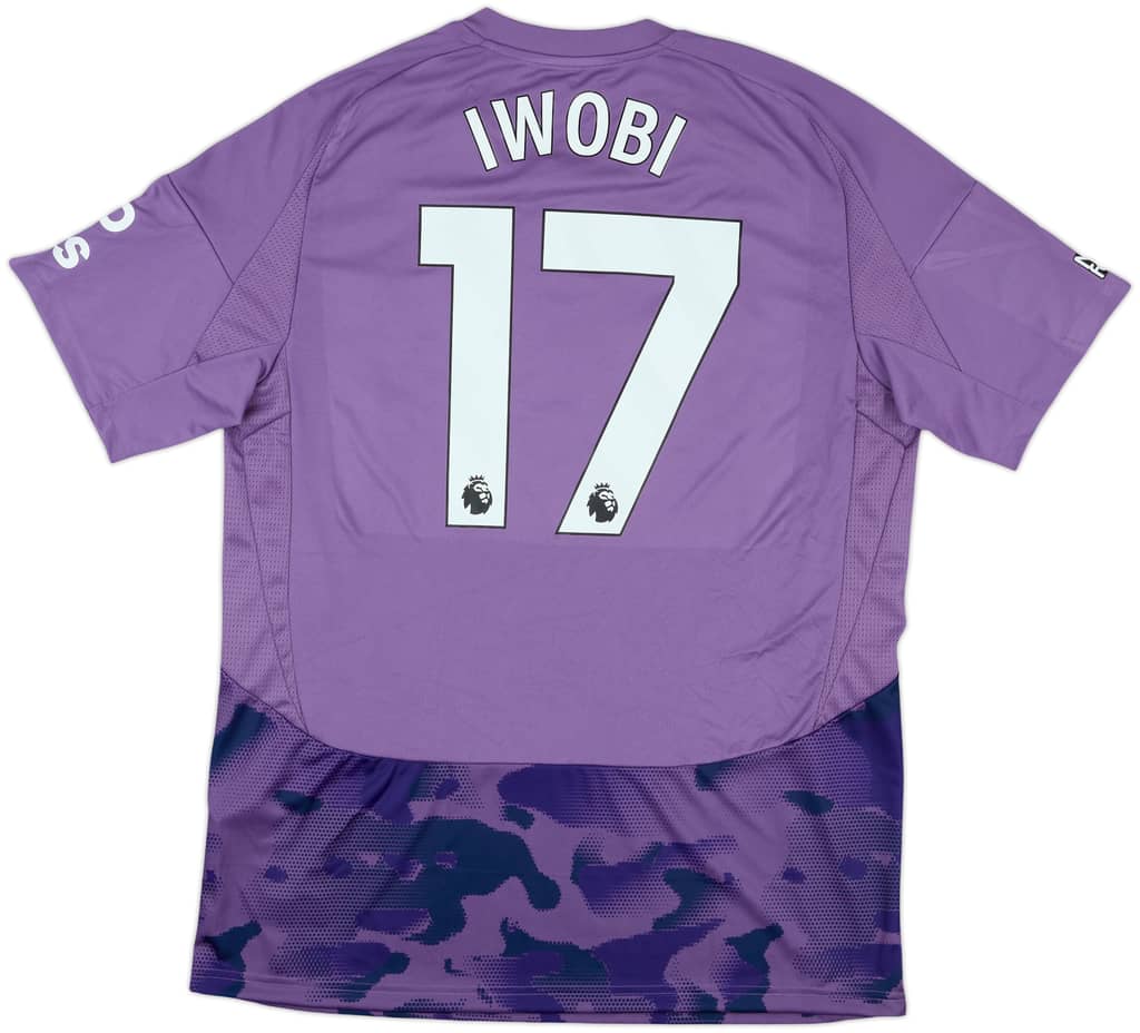 2024-25 Fulham Match Issue Third Shirt Iwobi #17