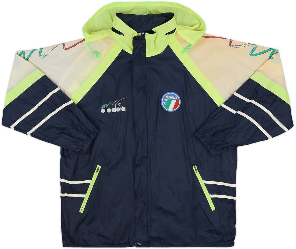 1990 Italy Diadora Hooded Rain Jacket - 5/10 - (XL)