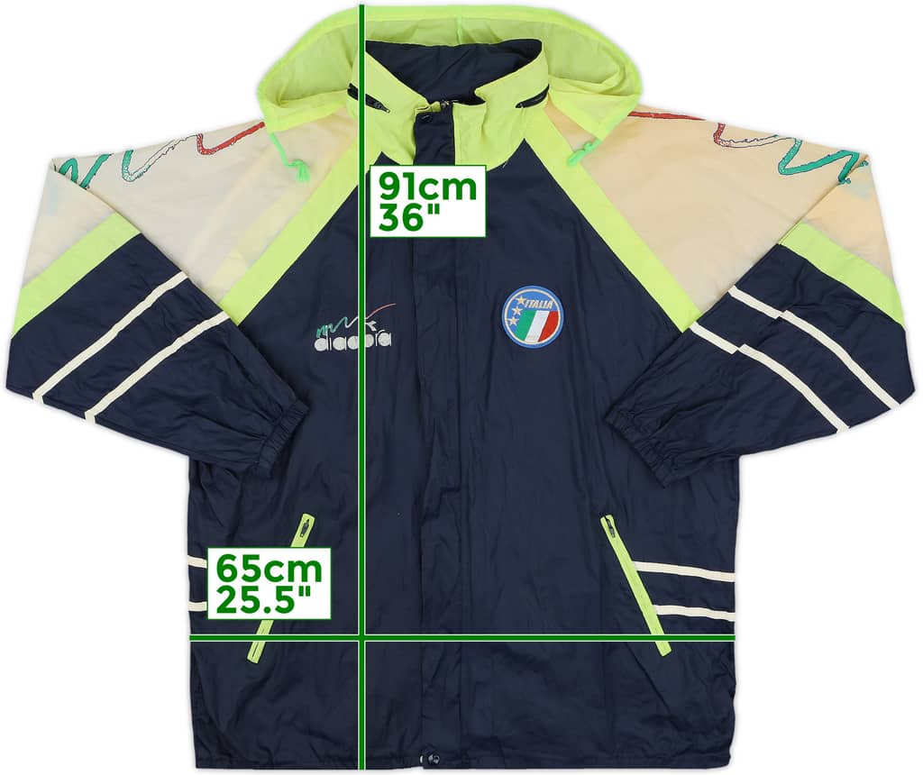 1990 Italy Diadora Hooded Rain Jacket - 5/10 - (XL)