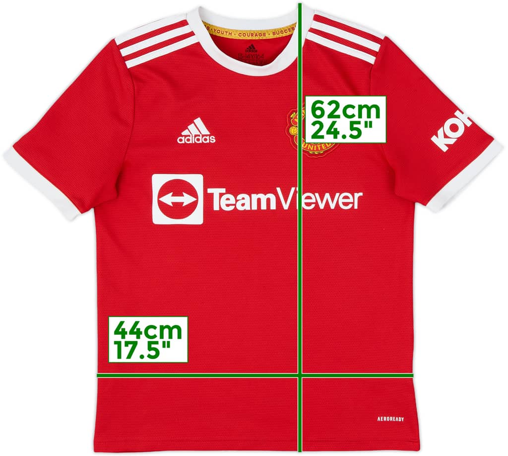 2021-22 Manchester United Home Shirt - 8/10 - (L.Boys)