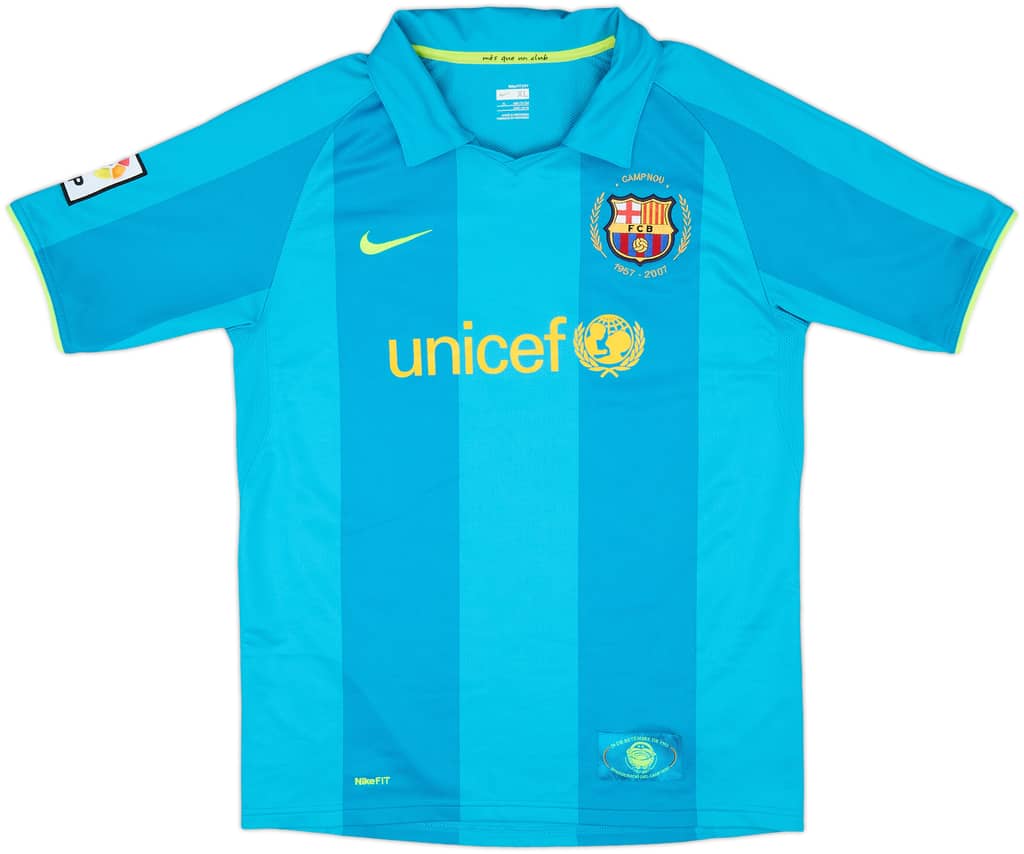 2007-09 Barcelona Away Shirt - 10/10 - (XL.Boys)