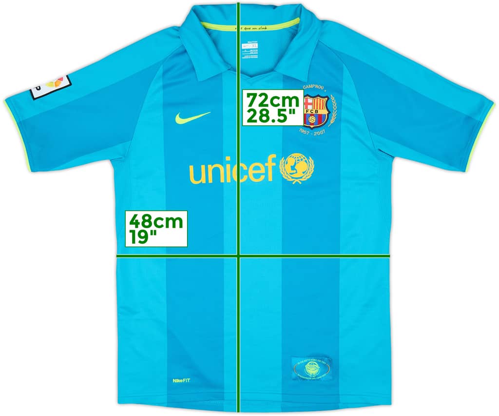 2007-09 Barcelona Away Shirt - 10/10 - (XL.Boys)