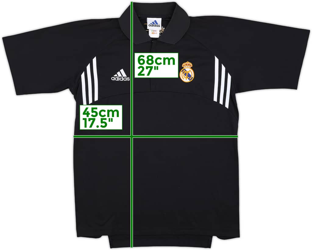 2002-03 Real Madrid Black 1/4 Zip Training Shirt - 6/10 - (S)