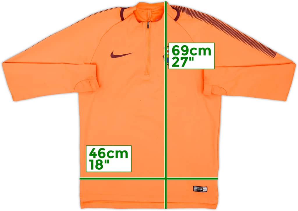 2017-18 Barcelona Nike 1/4 Zip Training Top - 8/10 - (S)