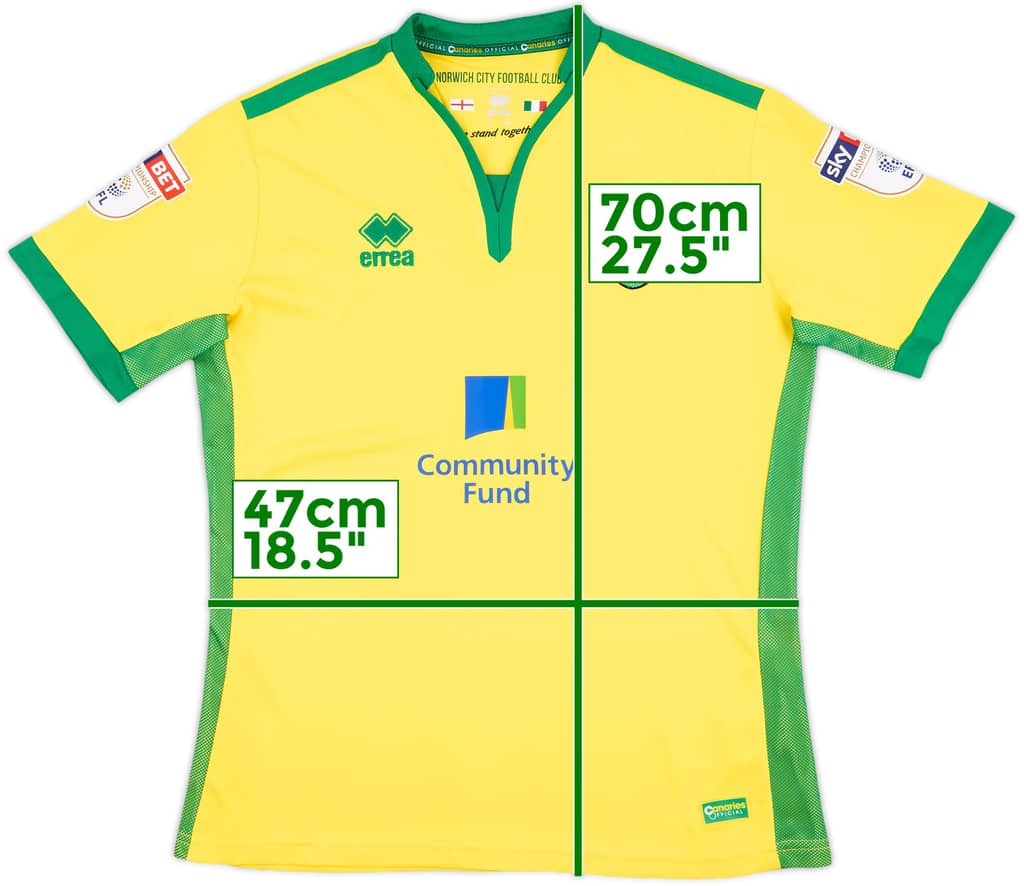 2016-17 Norwich Home Shirt - 7/10 - (M)
