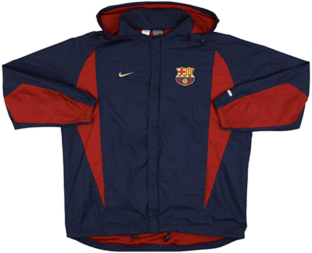2003-04 Barcelona Nike Hooded Rain Jacket - 8/10 - (L)