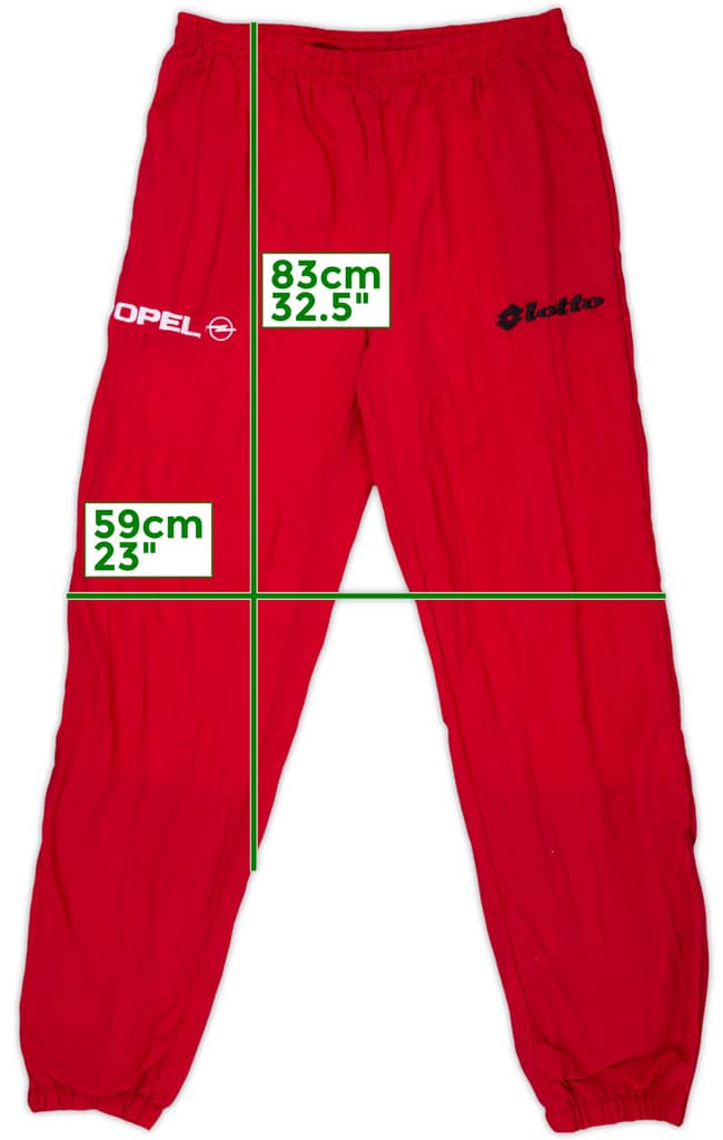 1997-98 AC Milan Lotto Track Pants/Bottoms - 9/10 - (L)