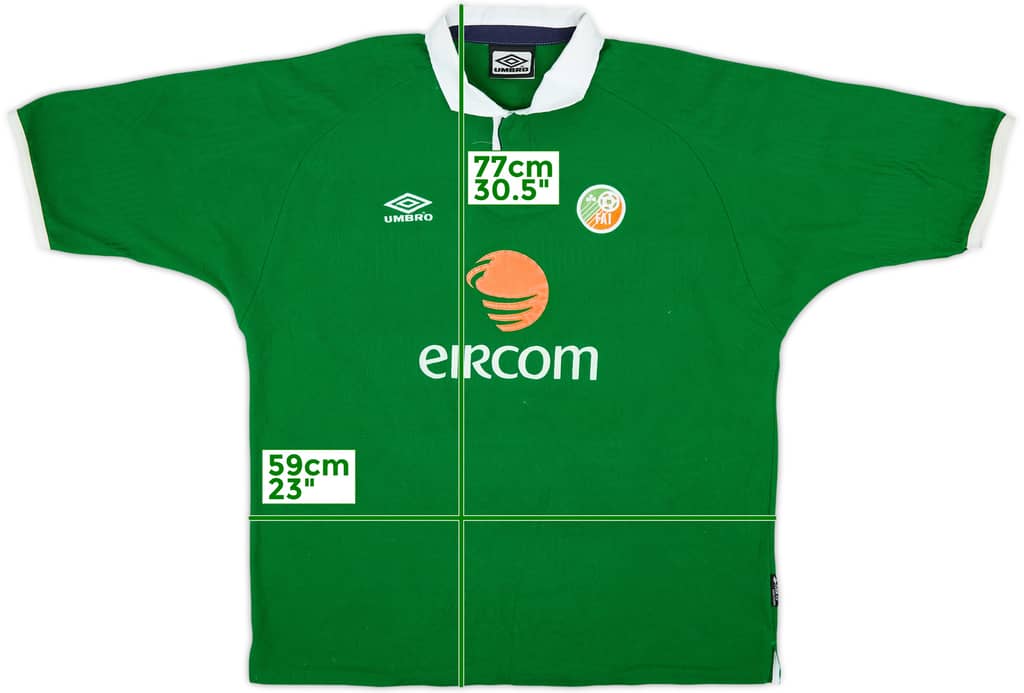 2000-01 Ireland Home Shirt - 8/10 - (XXL)