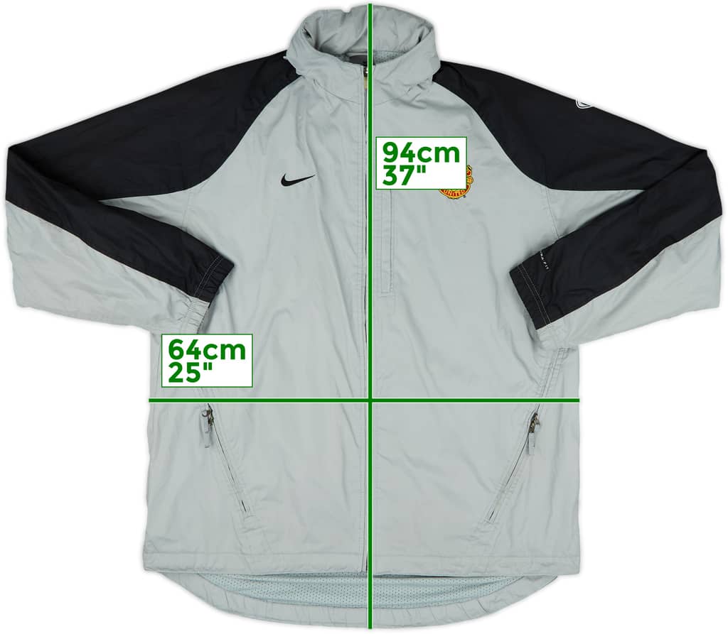 2003-04 Manchester United Nike Hooded Rain Jacket - 7/10 - (XL)