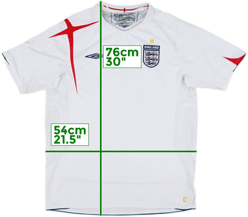 2005-07 England Home Shirt - 5/10 - (L)