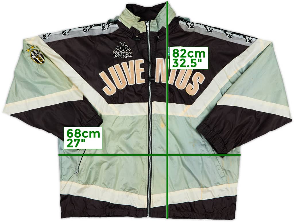1995-96 Juventus Kappa Hooded 1/4 Zip Rain Jacket - 5/10 - (L)