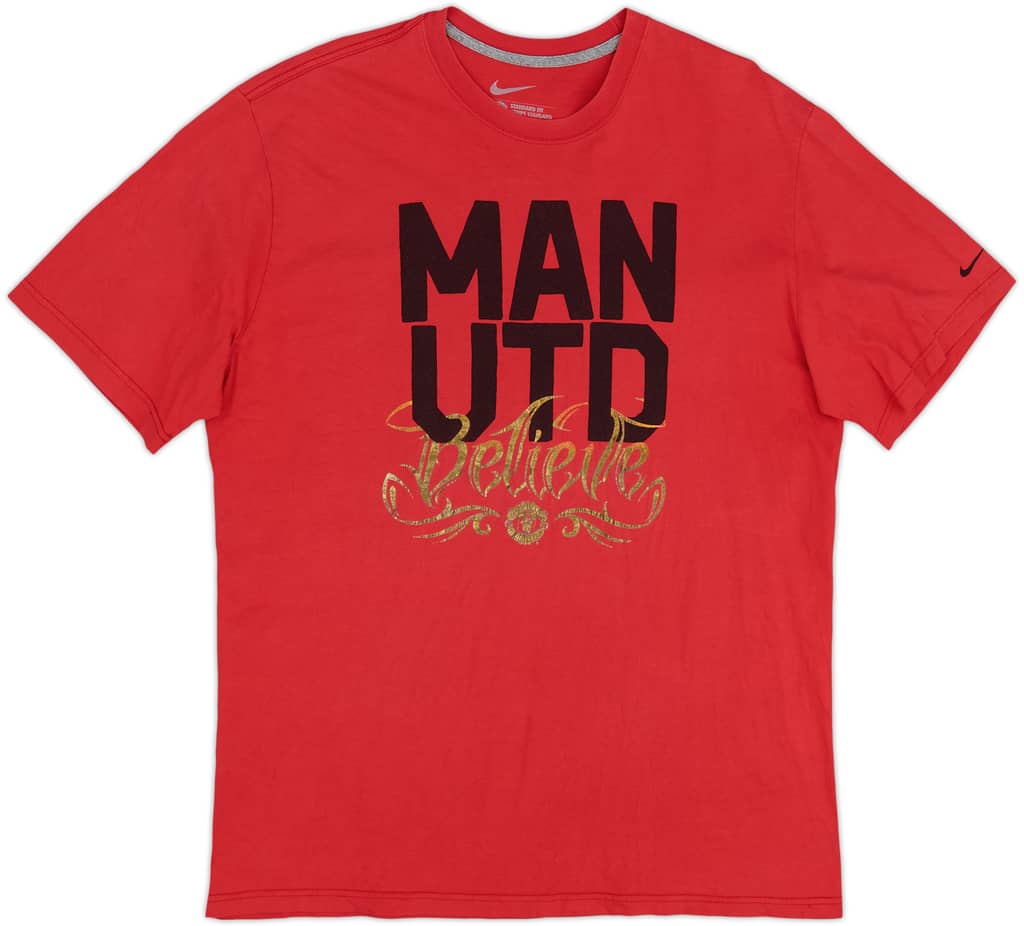 2011-12 Manchester United Nike Cotton Tee - 6/10 - (XL)