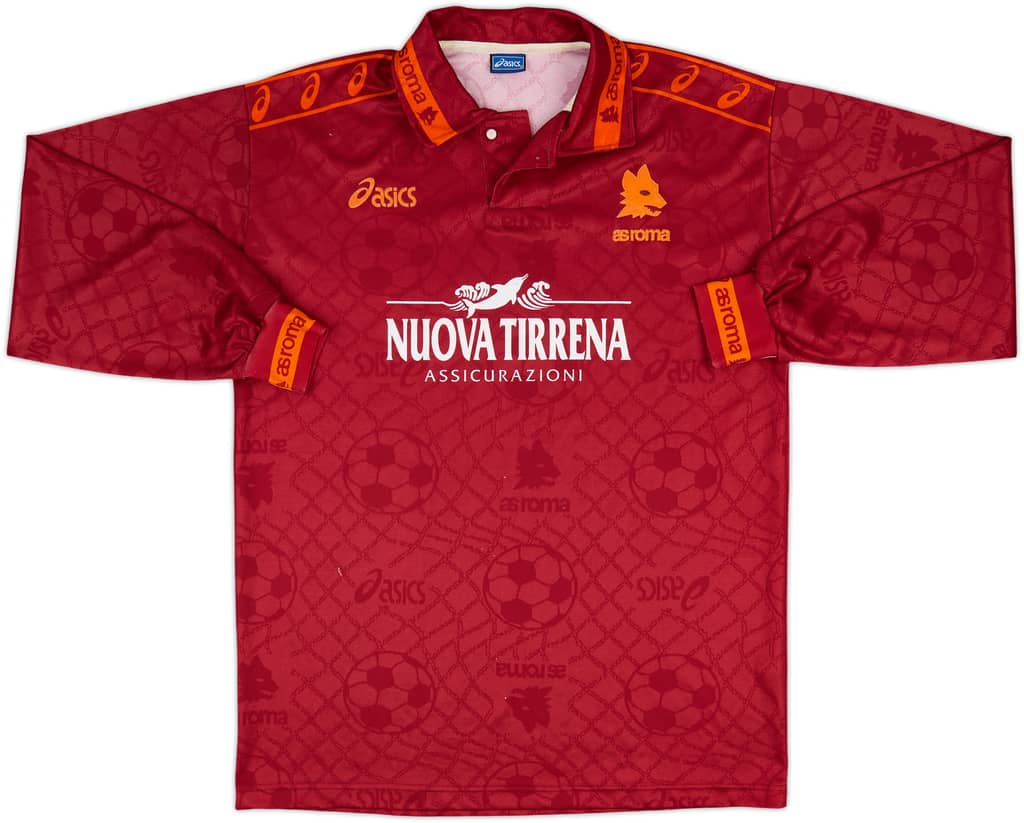 1994-95 Roma Home L/S Shirt - 8/10 - (L)