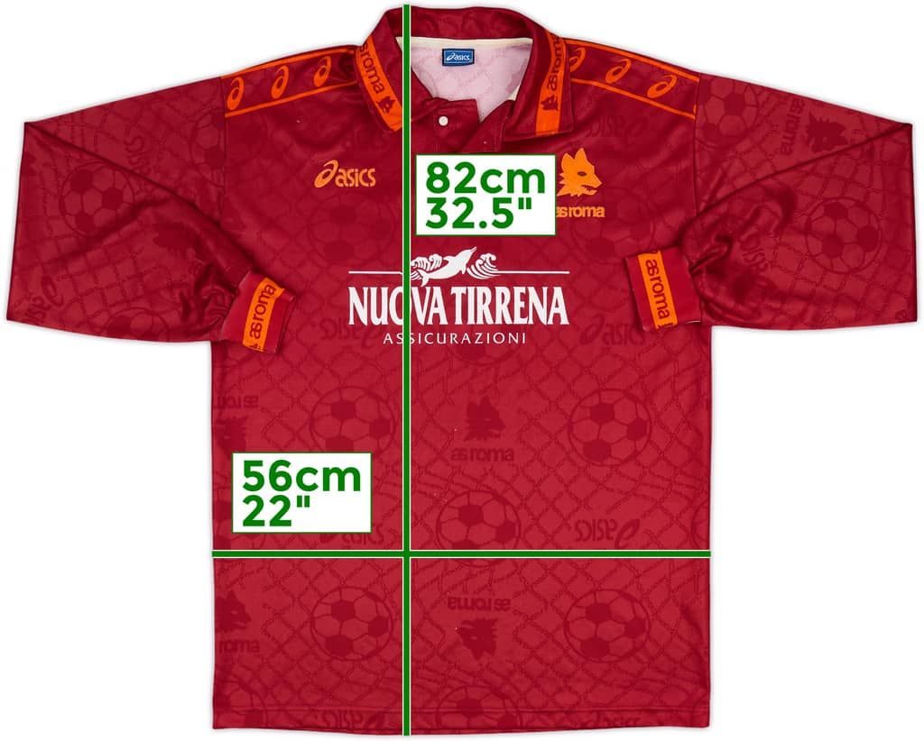 1994-95 Roma Home L/S Shirt - 8/10 - (L)
