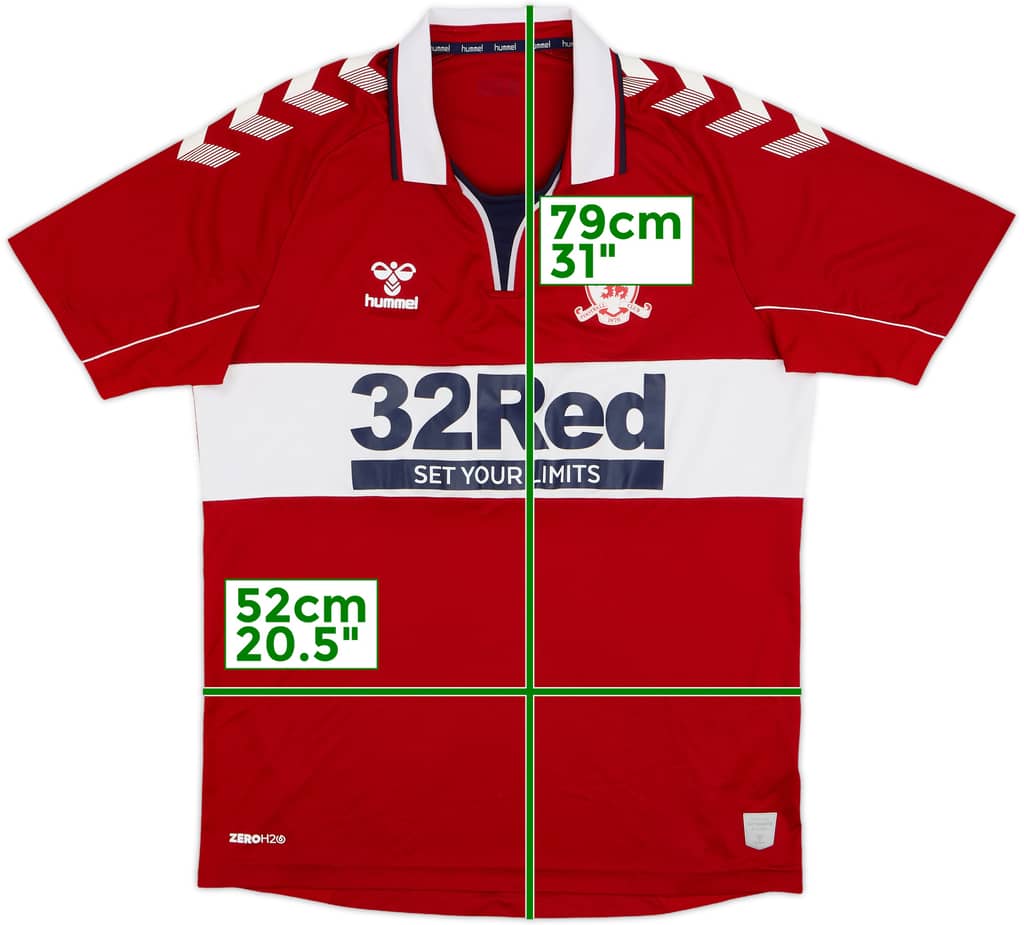 2020-21 Middlesbrough Home Shirt - 8/10 - (L)