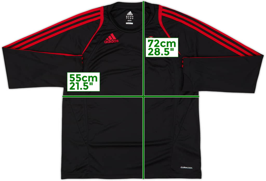 Camiseta adidas de entrenamiento de manga larga del AC Milan 2009-10 - 10/10 - (L/XL)
