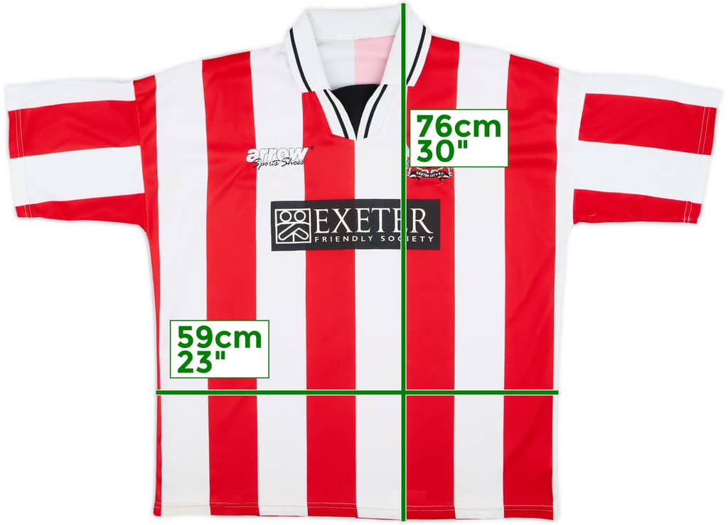 Camiseta de local de Exeter City 1998-99 - 8/10 - (L)