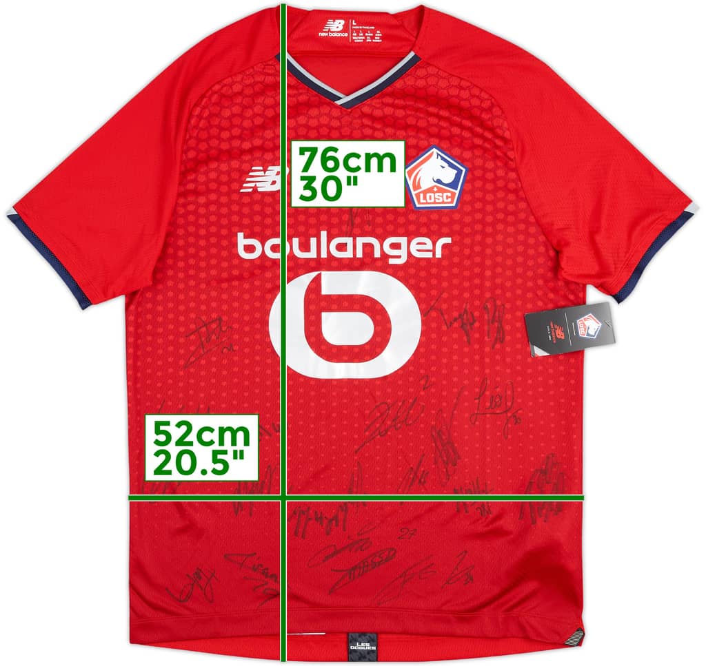 2021-22 Lille Squad Signed Home Shirt (L)
