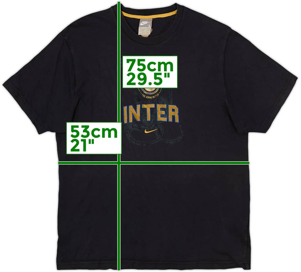 2007-08 Inter Milan Nike Centenary Cotton Tee - 6/10 - (L)