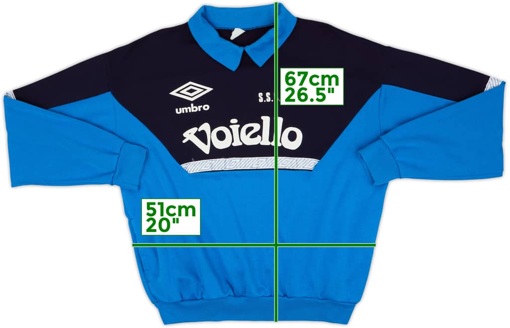 1991-93 Napoli Umbro Sweat Top - 7/10 - (XL)