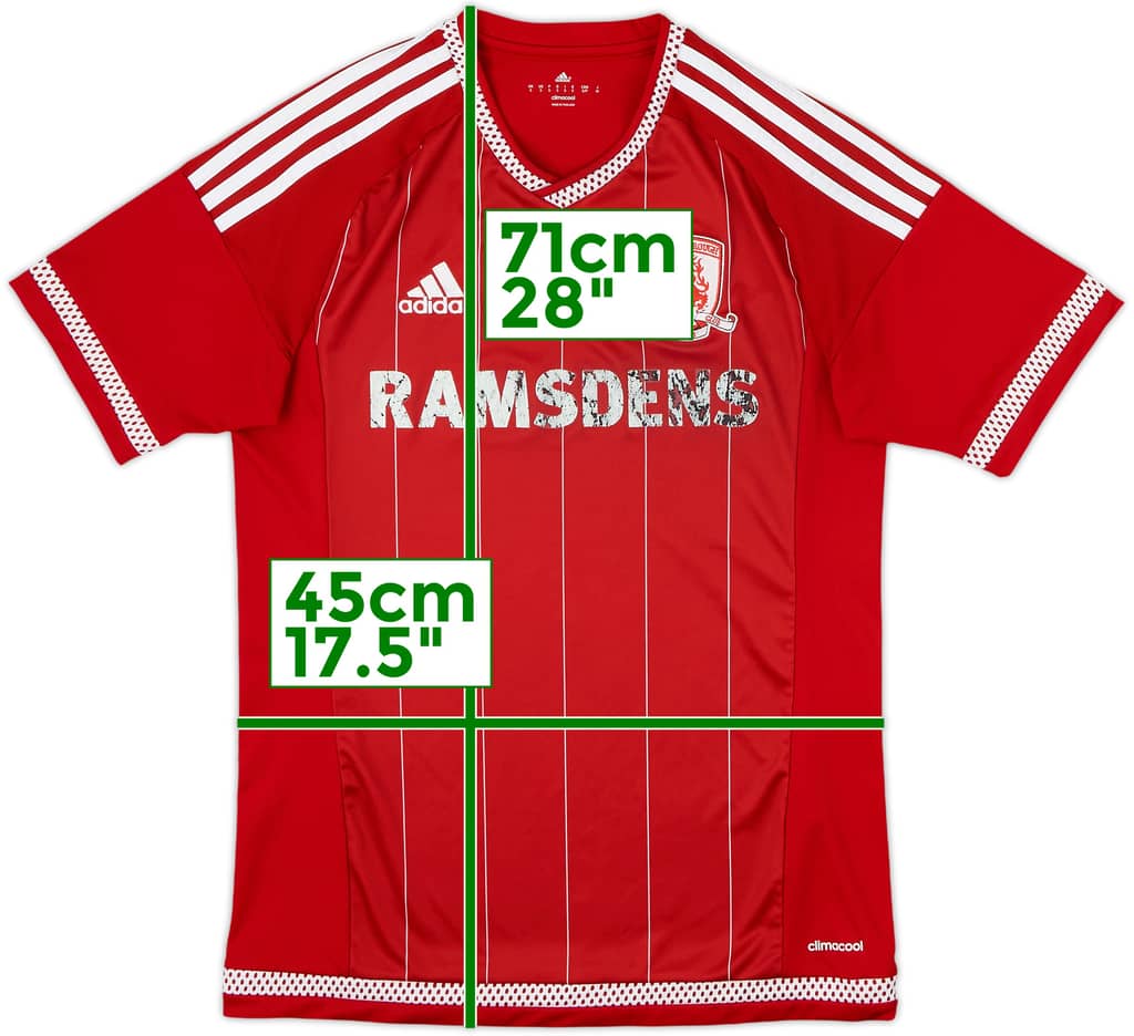 2015-16 Middlesbrough Home Shirt - 4/10 - (S)