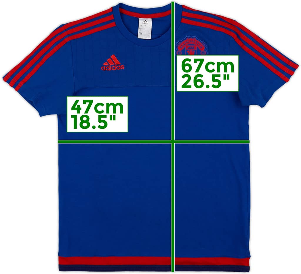 2015-16 Manchester United adidas Cotton Tee - 10/10 - (S)