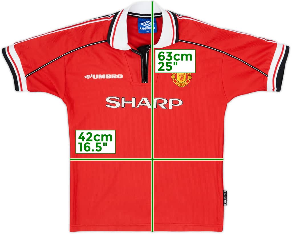 1998-00 Manchester United Home Shirt - 5/10 - (M.Boys)