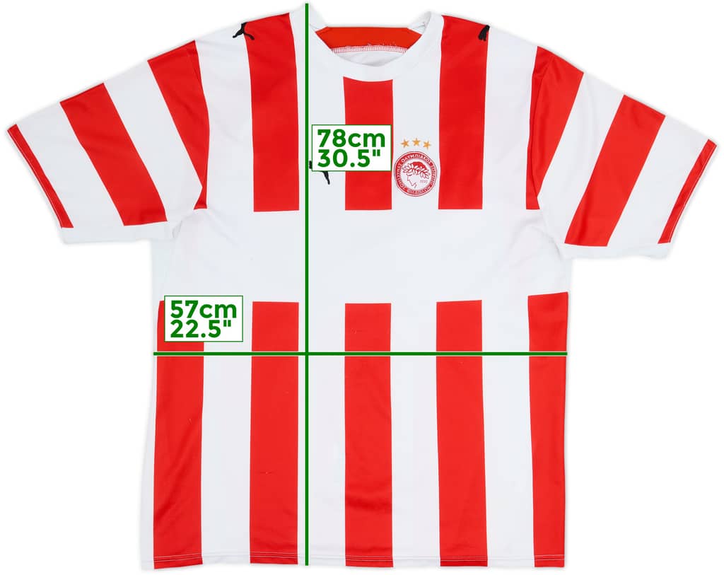 2006-07 Olympiakos Home Shirt - 6/10 - (XXL)