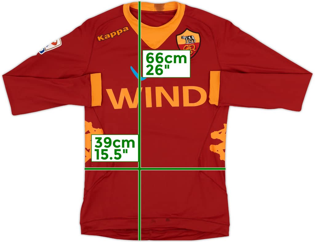 2011-12 Roma Home L/S Shirt - 5/10 - (XS)