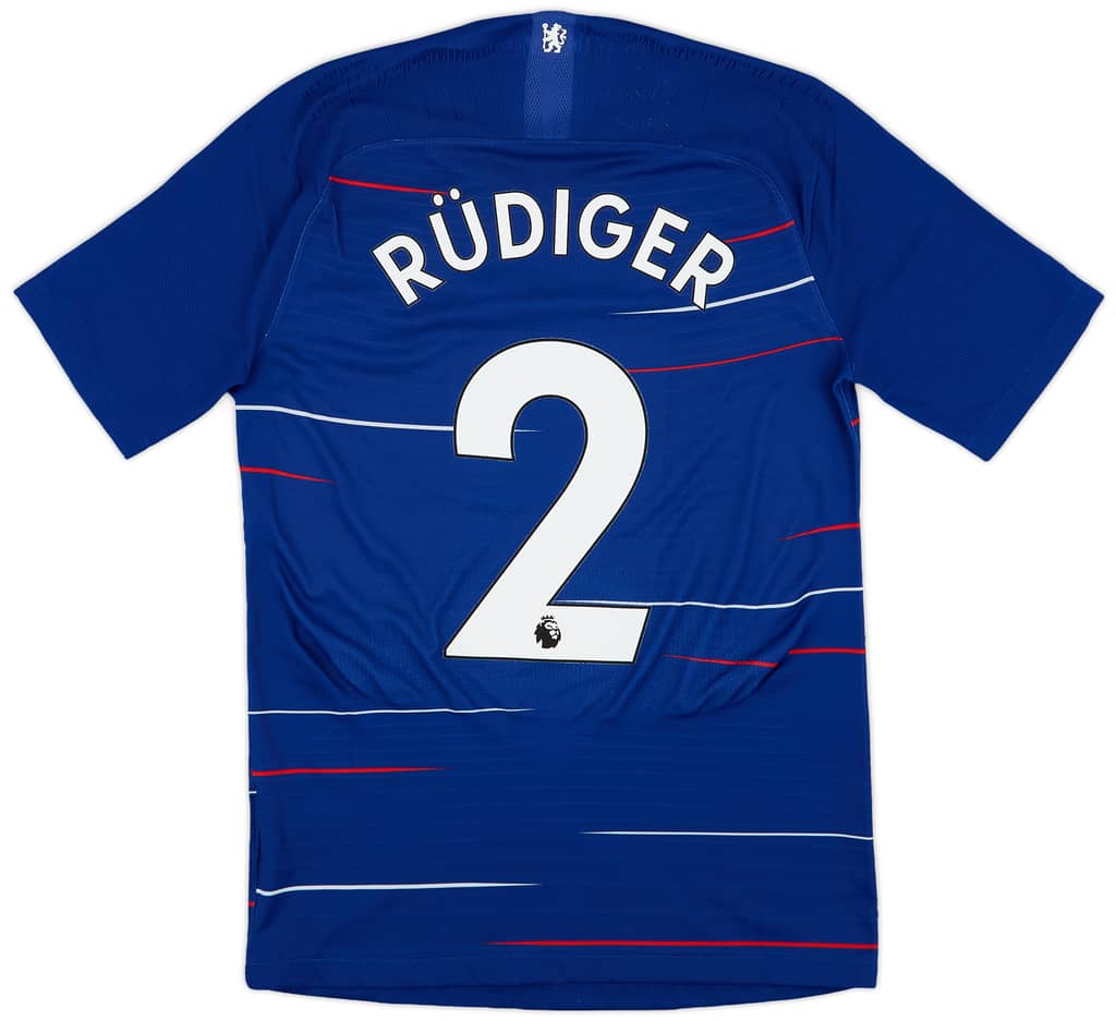 2018-19 Chelsea Authentic Home Shirt Rudiger #2 - 9/10 - (S)