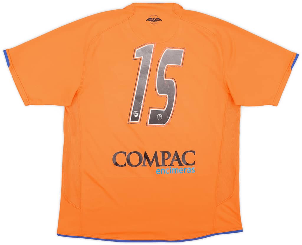 2007-08 Valencia Match Issue Away Shirt #15
