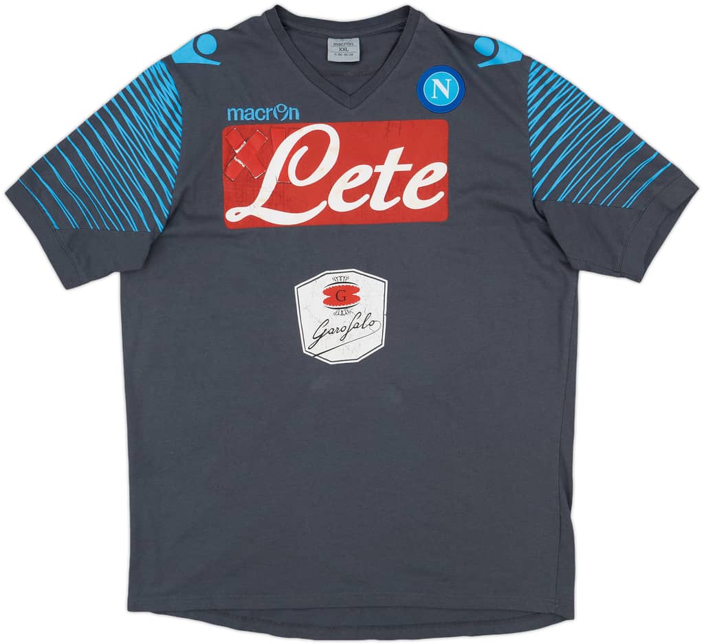 2014-15 Napoli Macron Cotton Tee - 4/10 - (XXL)