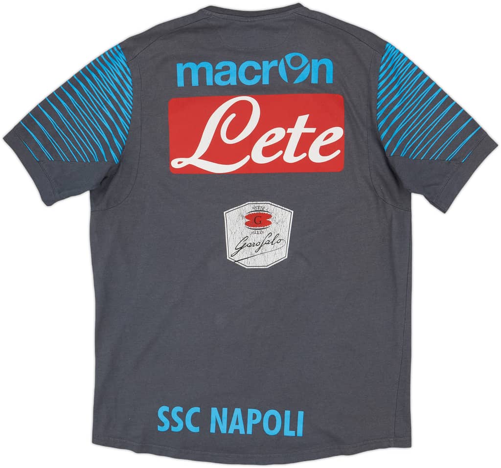 2014-15 Napoli Macron Player Issue Cotton Tee #45 - 6/10 - (XL)