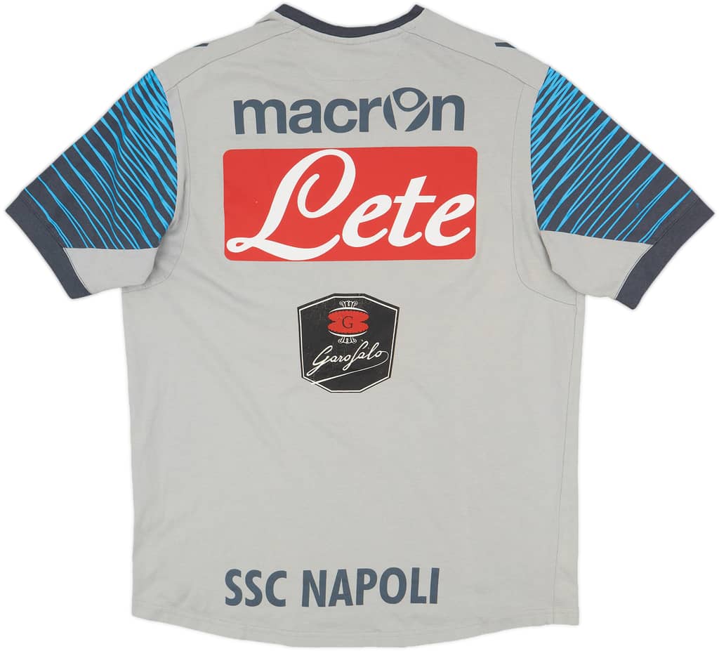 2014-15 Napoli Macron Player Issue Cotton Tee #15 - 7/10 - (L)